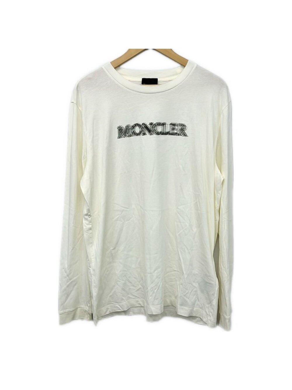 Moncler Long Sleeve T-Shirt Ivory Black L